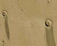 Martian Crater Wind Tails